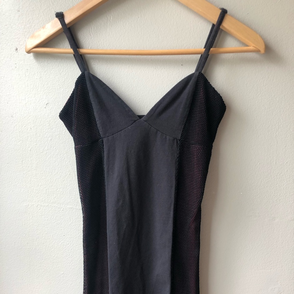 Tight black mini dress